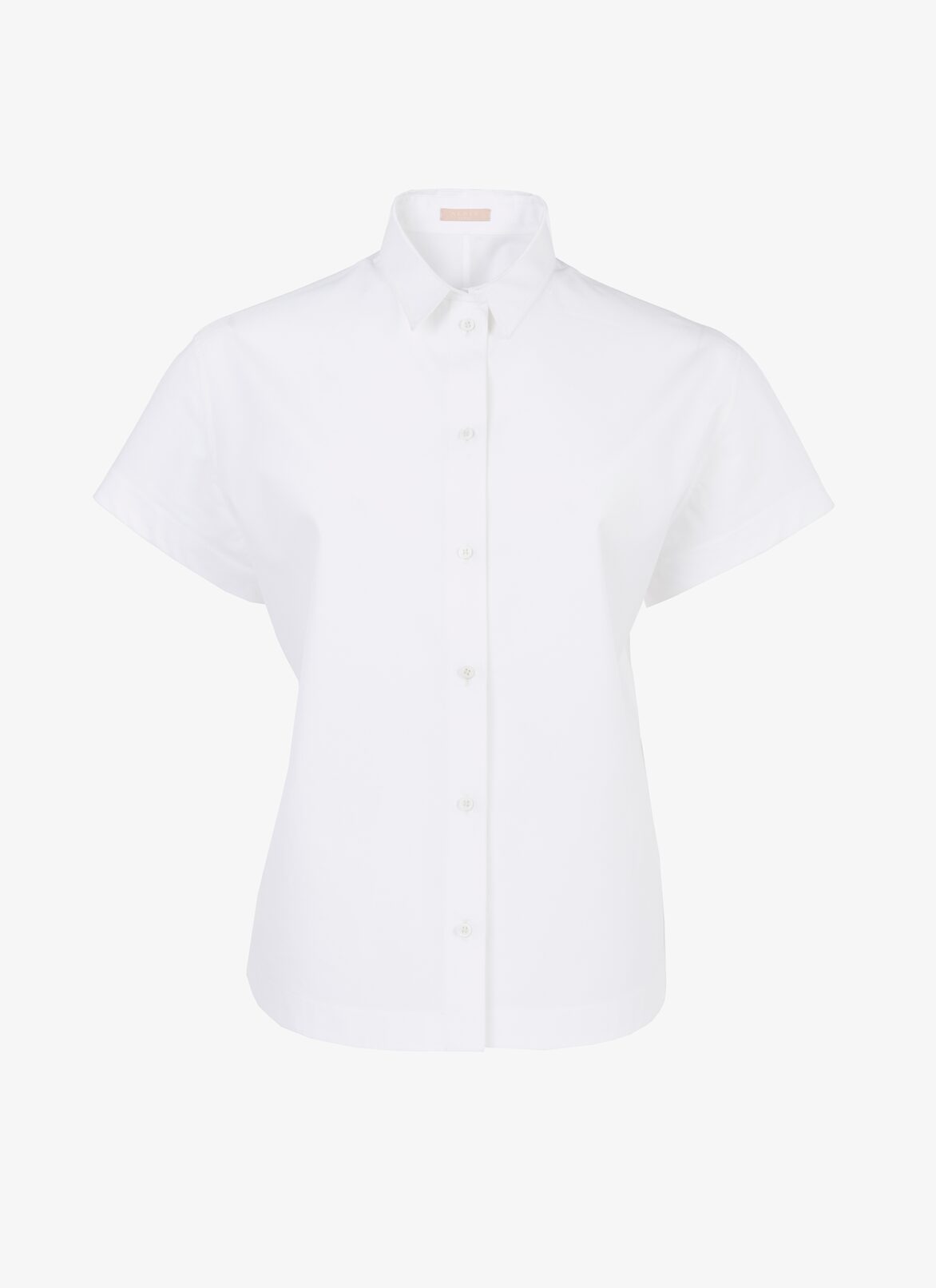 Short-Sleeved Japanese Poplin Shirt ALAÏA WHITE SHORT-SLEEVED JAPANESE POPLIN SHIRT
